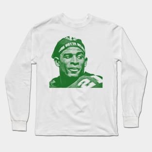 deion sanders - green solid style Long Sleeve T-Shirt